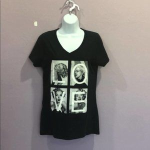 Marilyn Monroe Black Graphic Tee, Size XL
